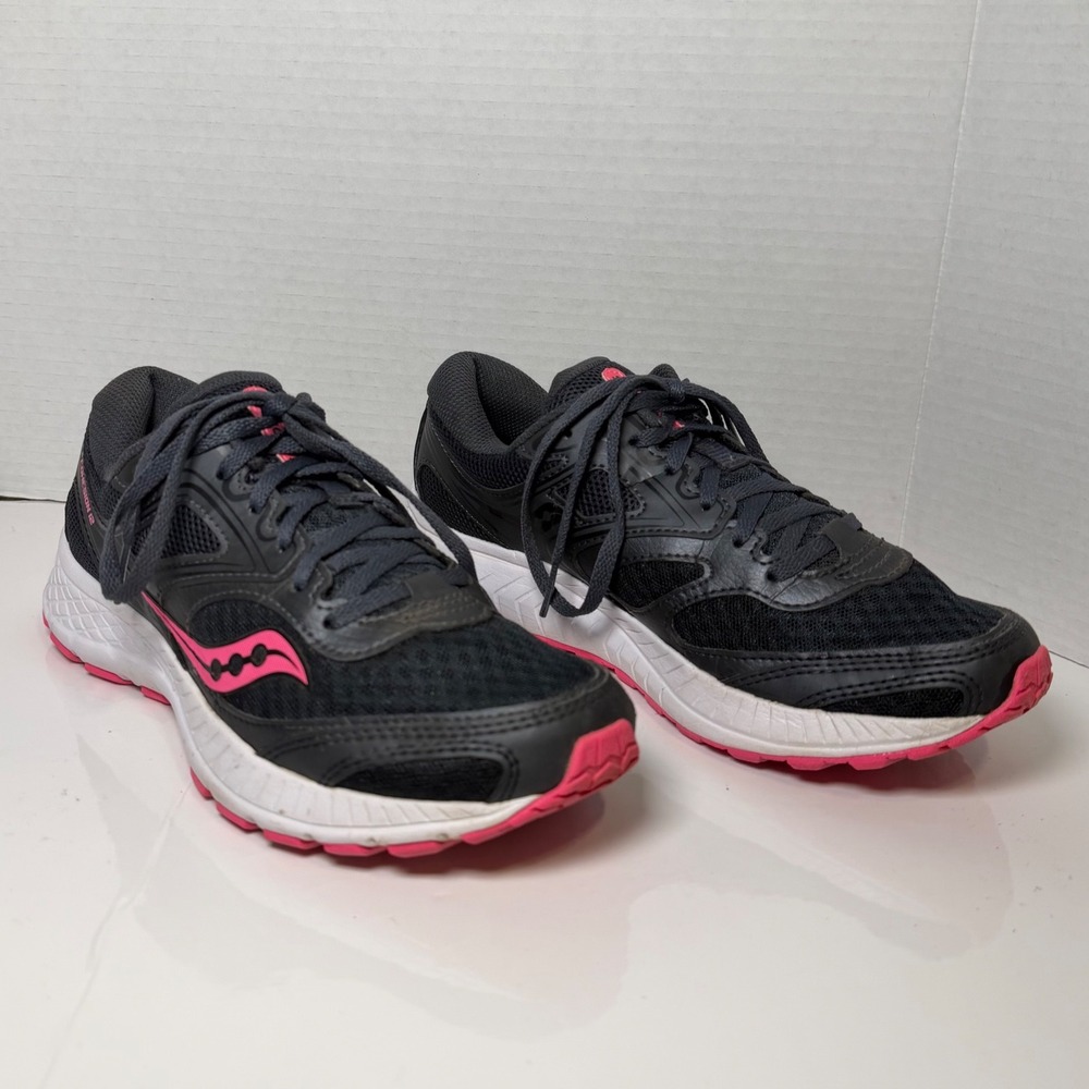 Saucony Cohesion 12 Womens Running Shoes Black Pink S10471-5 Size 6